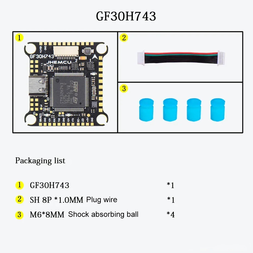 Flugsteuerung-JHEMCU-GF30H743-H743-305x305mm-480MHZ-Barometer-OSD-BlackBox-5V-10V-BEC-3-6S-Unterstuu-2007034-5